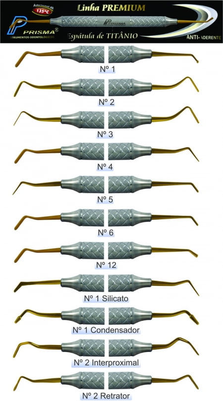 ESPATULA dental dental TITâNIO PREMIUM NUMERO 1